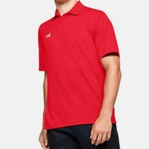 UNDER AMOUR Red Performance Loose Polo Shirt